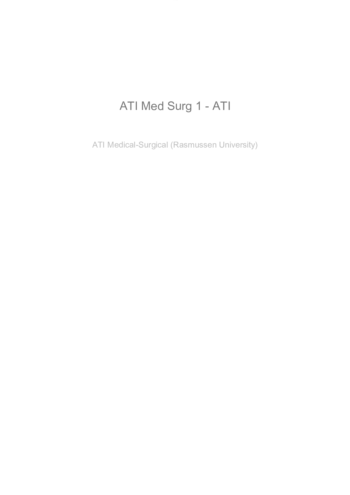 Preview image for ATI Med Surg 1